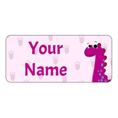 Design for Dinosaurs Name Labels: baby, candy, girl, girlie, pattern, pink, stripe, white