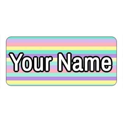 Design for Unicorns Name Labels: baby shower, blue, glitter, gold, polkadots, spots