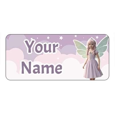Design for Princess Name Labels: back, blue, blue, Generic, green, mint, pink, stripes, white