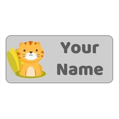 Design for Cat Name Labels: damask, demask, girl, hair dresser, parties, pink, salon