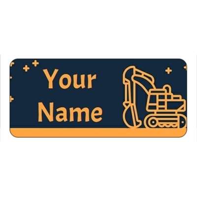 Design for Tractors Name Labels: animal, leopard, print, purple, white