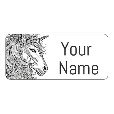 Design for Unicorns Name Labels: 