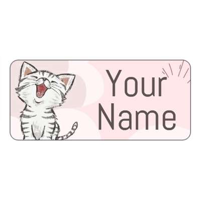 Design for Cat Name Labels: beautician, beauty, bubbles, female, feminine, girly, hairdresser, pink, salon, sparkle, stylist