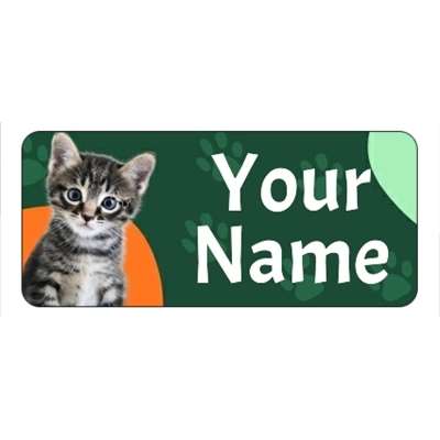 Design for Cat Name Labels: corporate, ecofriendly, economy, green, simple, white
