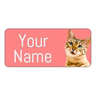 Design for Cat Name Labels: beauty, black, floral, florist, general, white